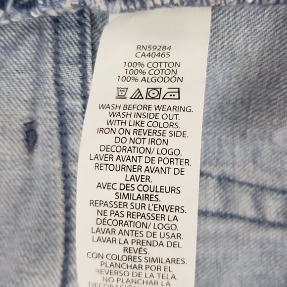 The Childrens Place Denim Overall Short Size 14 (XL) Blue Happy Face 100% Cotton - Picture 9 of 9